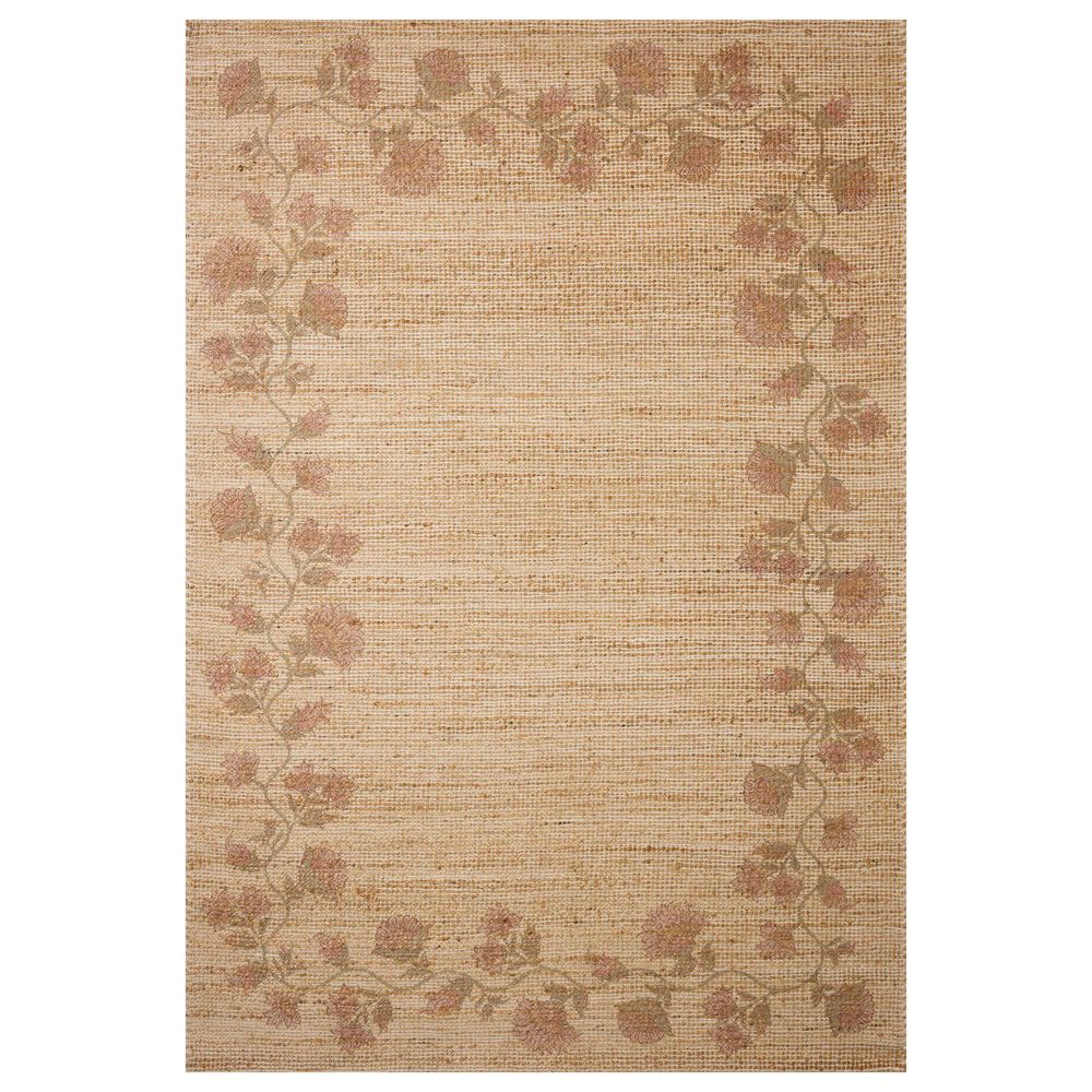 Chris Loves Julia x Loloi Rue Natural and Multicolor 7"6" x 9"6" Area Rug, , large