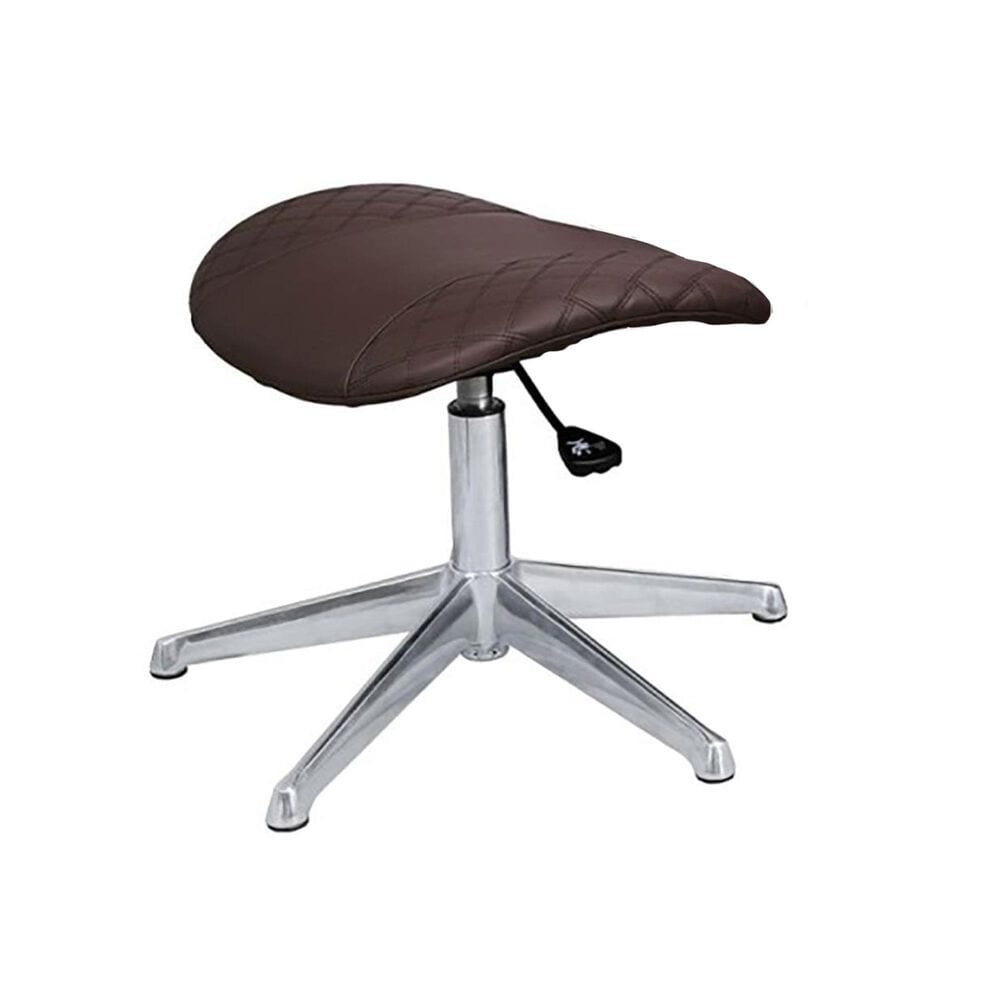 Osaki Bliss Vegan Leather Massage Ottoman in Brown, , large