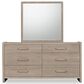 Urban Home Gardenia 4 Piece Queen Bedroom Set in Chai with Platform Panel Upholstered Bed, Dresser, Mirror and Nightstand, , large