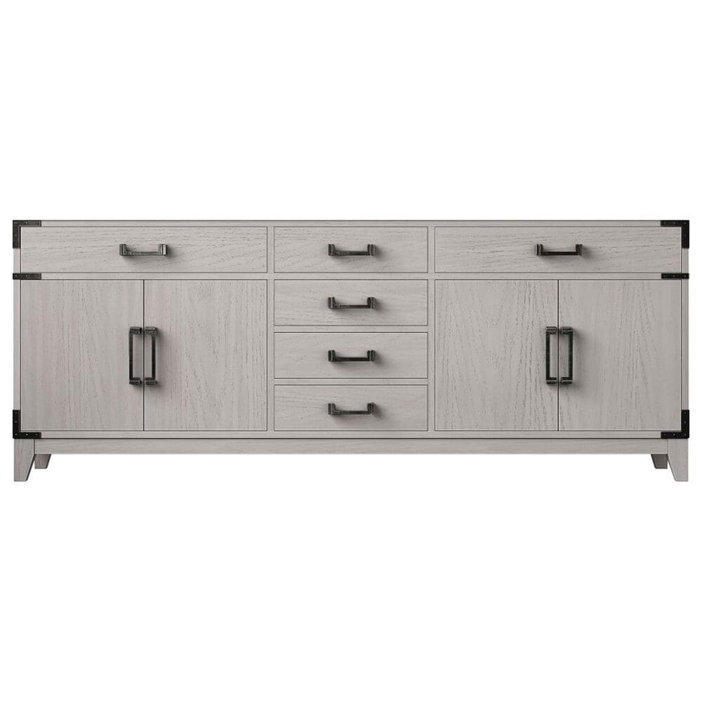 Lexora Home Laurel 80&quot; Double Bathroom Vanity in White Oak with White Quartz Top and Rectangular Sinks, , large
