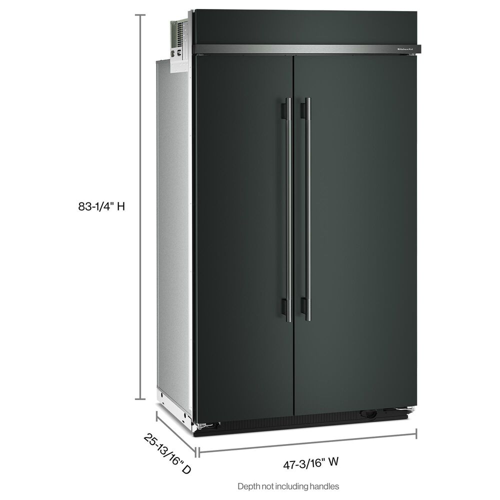 KitchenAid 30 Cu. Ft. Built-In Side-by-Side Refrigerator with Platinum Interior in Juniper, , large