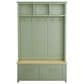 HOMLUX 6-Hook Hall Tree with 2-Drawer in Green, , large