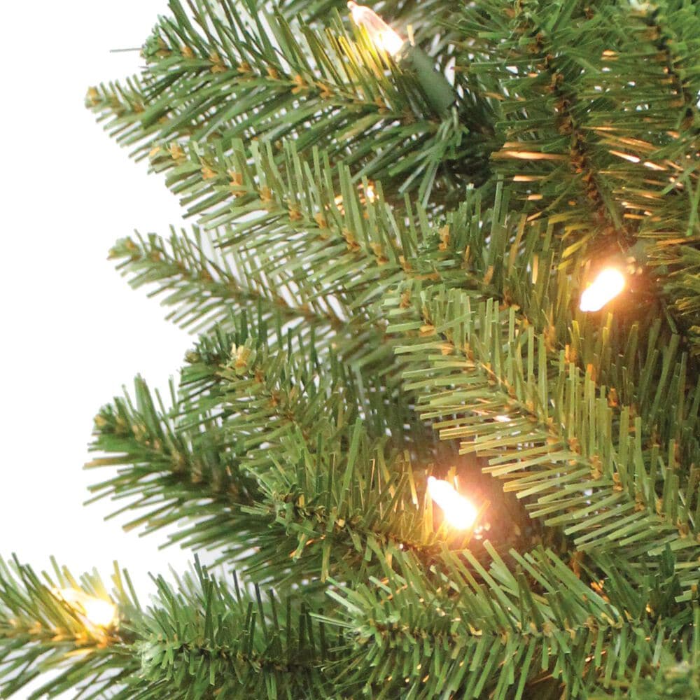 The Gerson Company 7&#39; Ozark Pine Artificial Christmas Tree with Dual Color Changing LED Lights in Green, , large