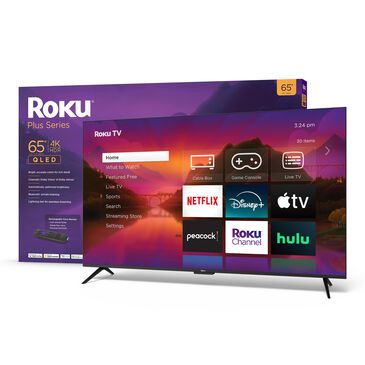 Roku 65" Class Plus Series QLED 4K in Black - Smart TV, , large