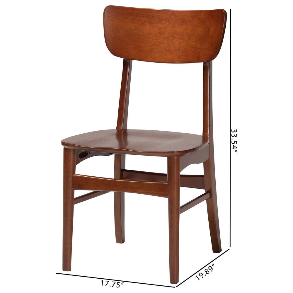 Baxton Studio Netherlands Side Chair in Dark Walnut (Set of 2), , large