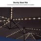 HOMLUX 14" Outdoor Double-Sided Market Umbrella with Base and Solar LED Lights in Grey, , large