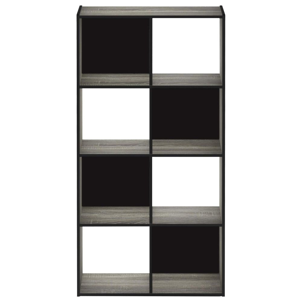 HOMLUX 8-Cube Cubic Shelf Storage Bookcase in French Oak, , large