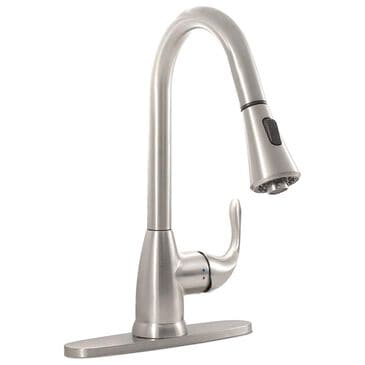 MS International AcquaLuxe Curved Pull-Down Sprayer Kitchen Sink Faucet in Nickel Brushed, , large