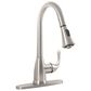 MS International AcquaLuxe Curved Pull-Down Sprayer Kitchen Sink Faucet in Nickel Brushed, , large