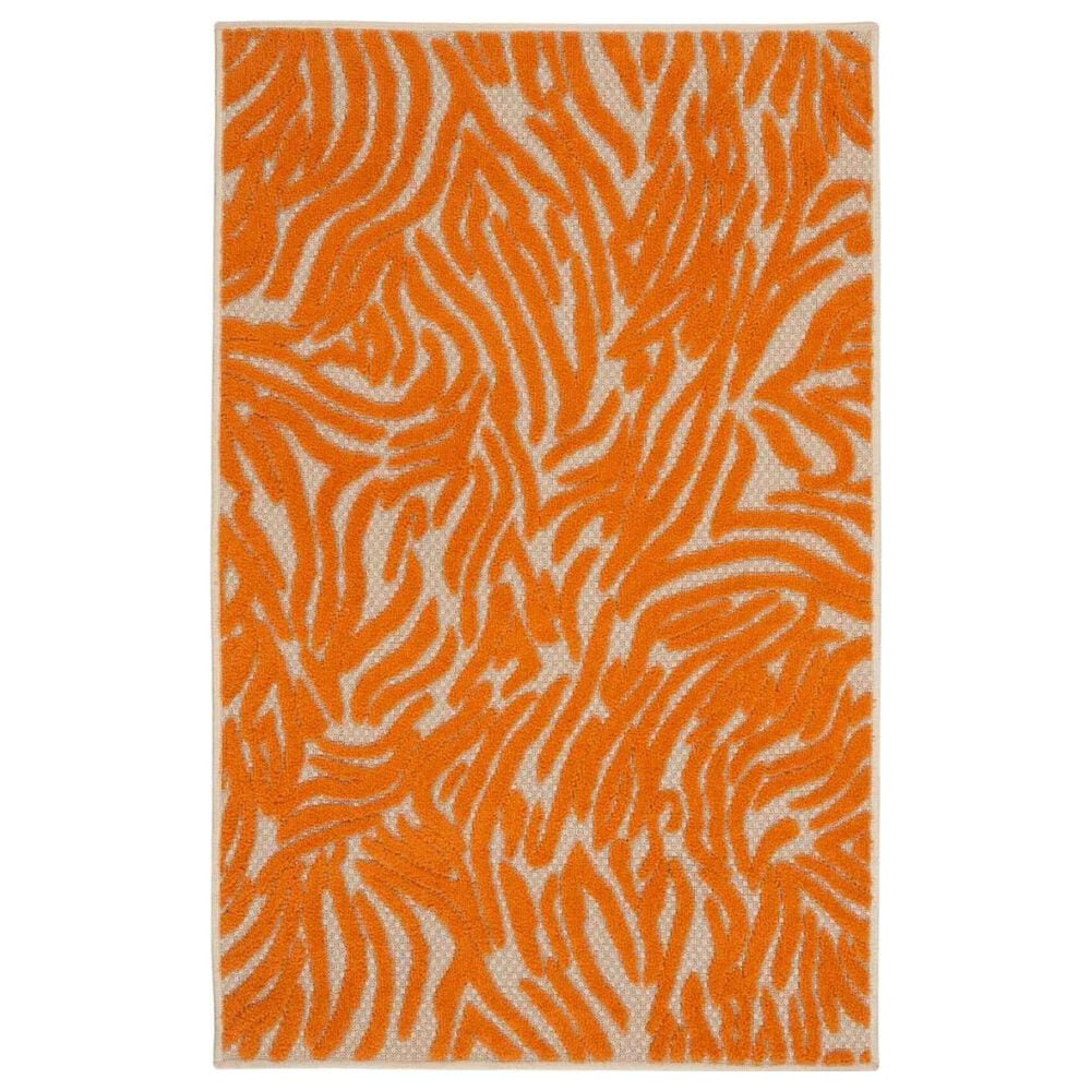 Nourison Aloha 2"8" x 4" Orange Indoor/Outdoor Area Rug, , large