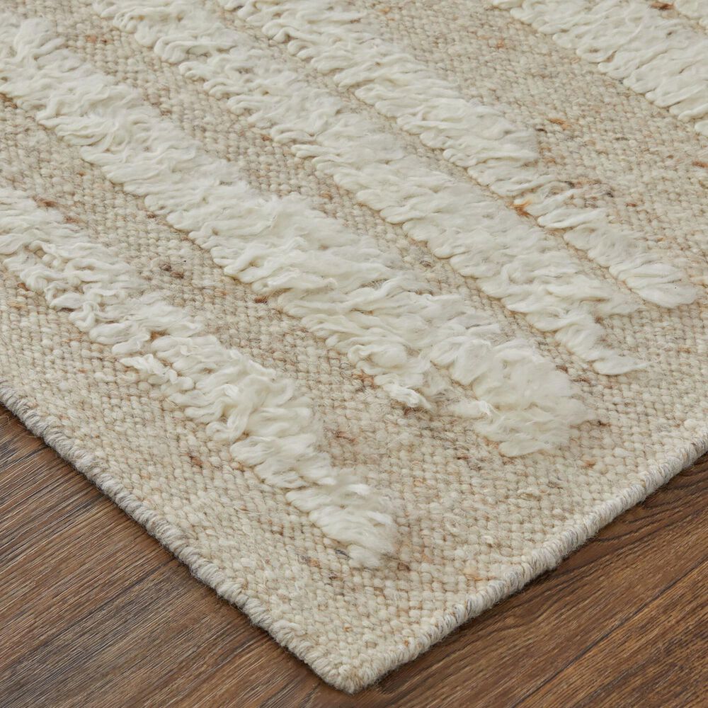 Feizy Ashby Striped 3&#39;6&quot; x 5&#39;6&quot; Ivory and Beige Area Rug, , large