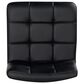 Parkerville Furniture Line Quilted Back Adjustable Swivel Bar Stool in Chrome and Black, , large