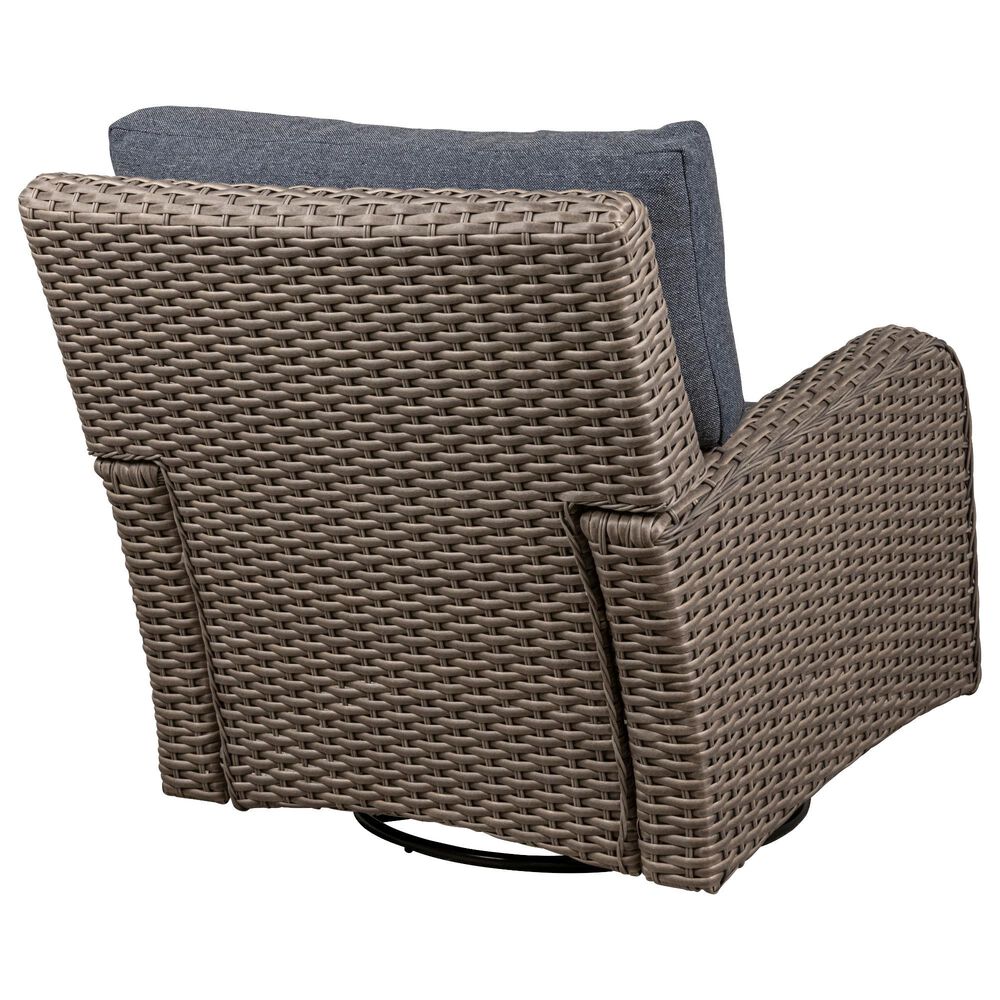 South Sea Rattan Saint Tropez Swivel Glider in Rumba Marine, , large