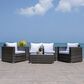 Safavieh Brielle 4-Piece Patio Living Set in Grey Brown, , large