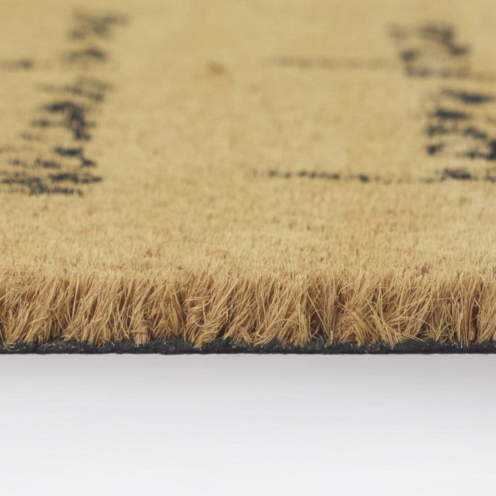 Balta Rugs Welcome to our Happy Place Black 1&#39;6&quot; x 2&#39;6&quot; Door Mat, , large