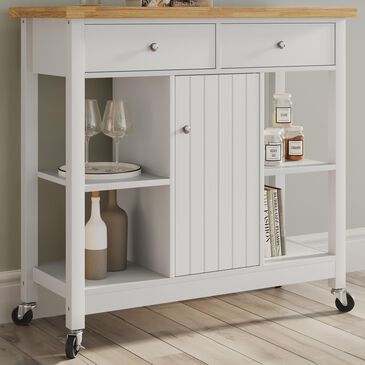 Timberlake Kitchen Island in White, , large