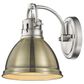 Golden Lighting Duncan 1-Light Bath Vanity in Pewter and Aged Brass, , large