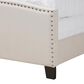 Baxton Studio Morgan King Bed with Beige Upholstered in Black, , large