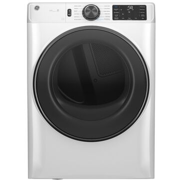GE Appliances Energy Star 7.8 Cu. Ft. Capacity Smart Front Load Gas Dryer with Steam and Sanitize Cycle in White, , large