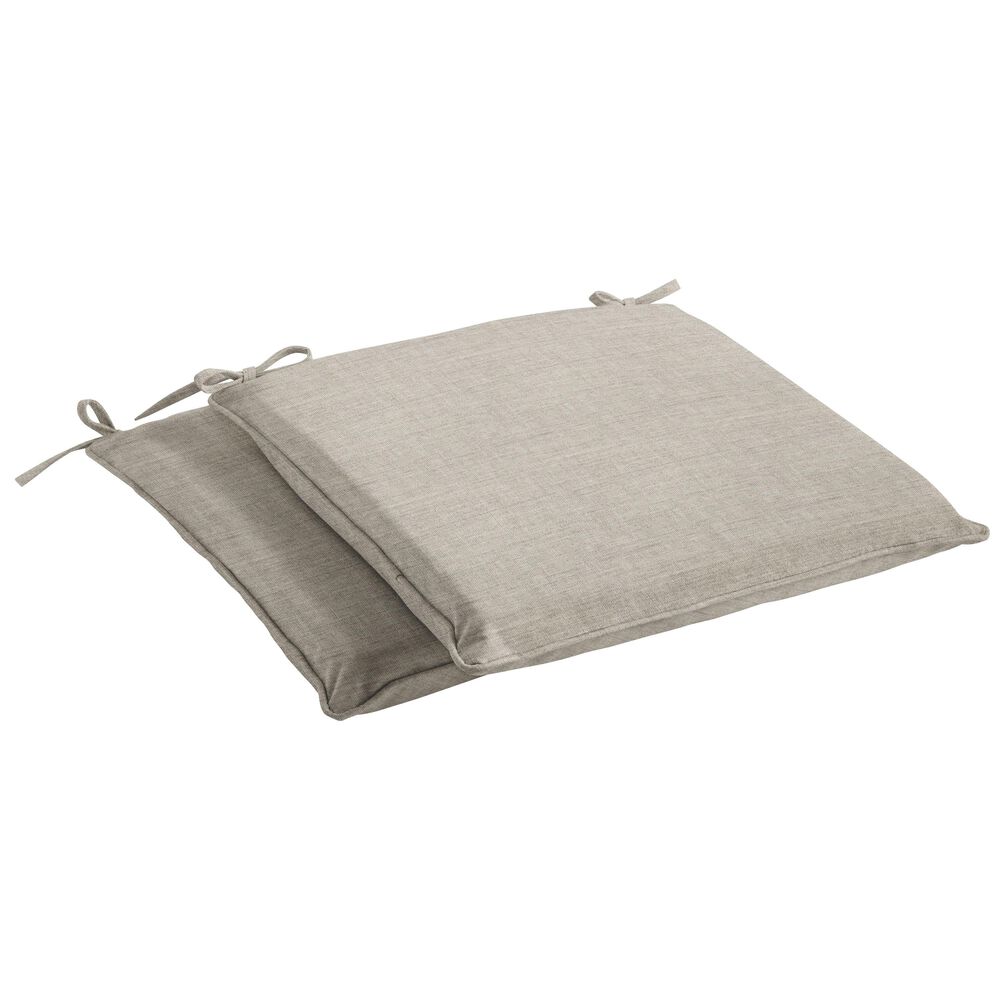 Sorra Home Sunbrella 17" Chair Pad in Cast Silver (Set of 2), , large