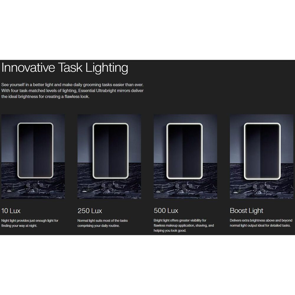 Kohler Essential Ultrabright Vanity Mirror in Brushed Nickel, , large