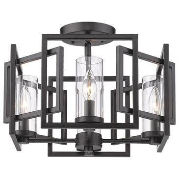 Golden Lighting Marco 4-Light Flush Mount in Matte Black, , large