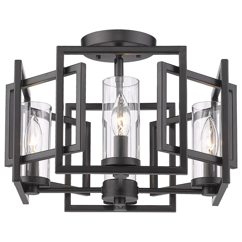 Golden Lighting Marco 4-Light Flush Mount in Matte Black, , large
