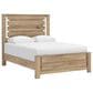 Ashley Brozmont Queen Platform Panel Bed with Two Nightstands in Natural Brown, , large