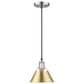 Golden Lighting Orwell 1-Light Small Pendant with Brushed Champagne Bronze Shade in Pewter, , large
