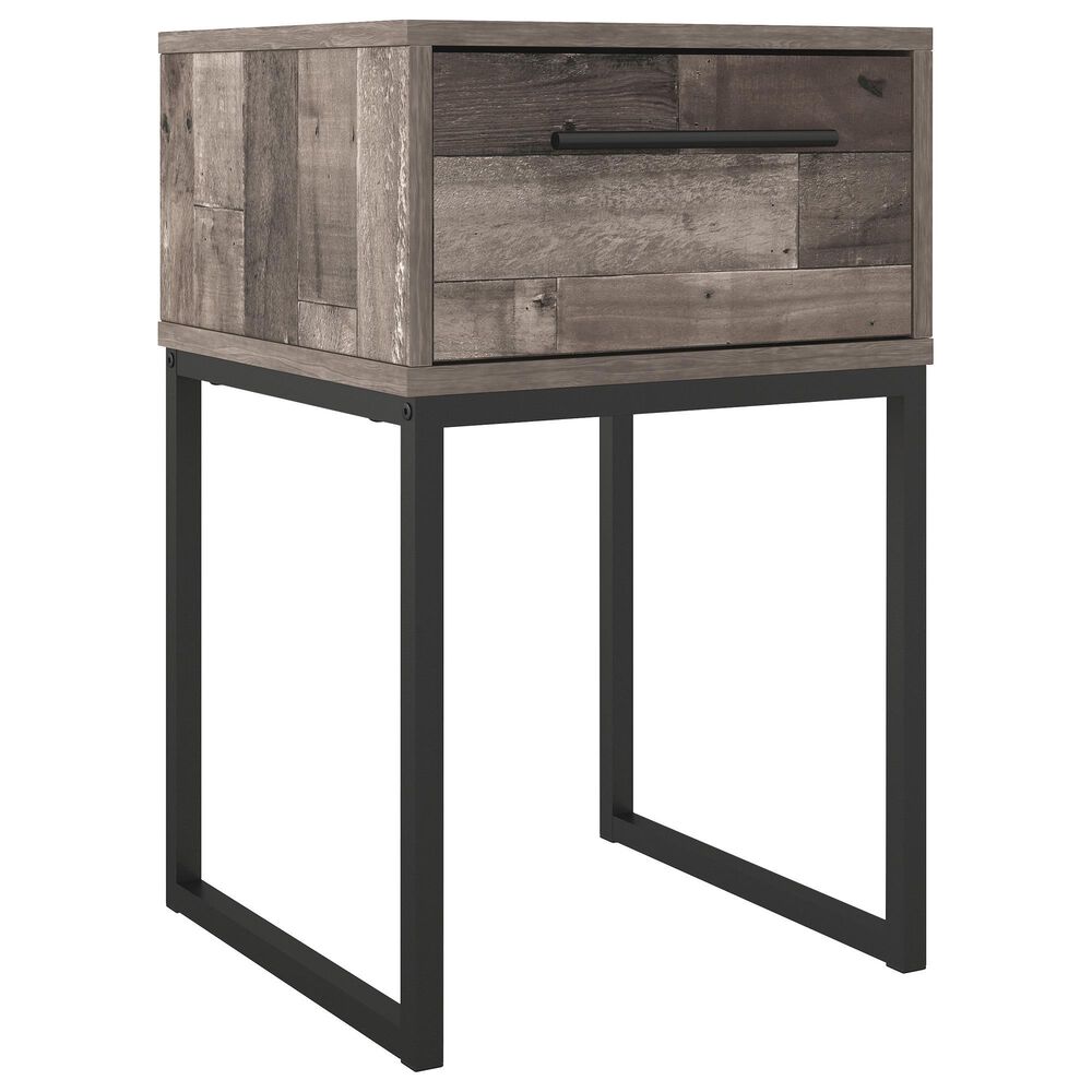 Ashley Neilsville 1-Drawer Nightstand in Multi Gray and Dark Brown, , large