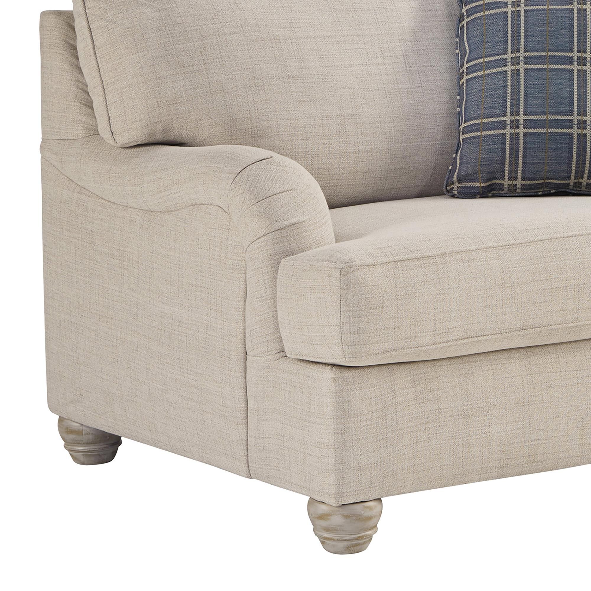 Ashley furniture traemore linen hotsell chair and ottoman set
