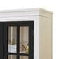 Hearth and Haven 71.2"" Freestanding Glass Door Pantry with Adjustable Shelves in White and Black, , large