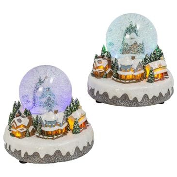 The Gerson Company 6.7" Musical Spinning Water Globe (Set of 2), , large