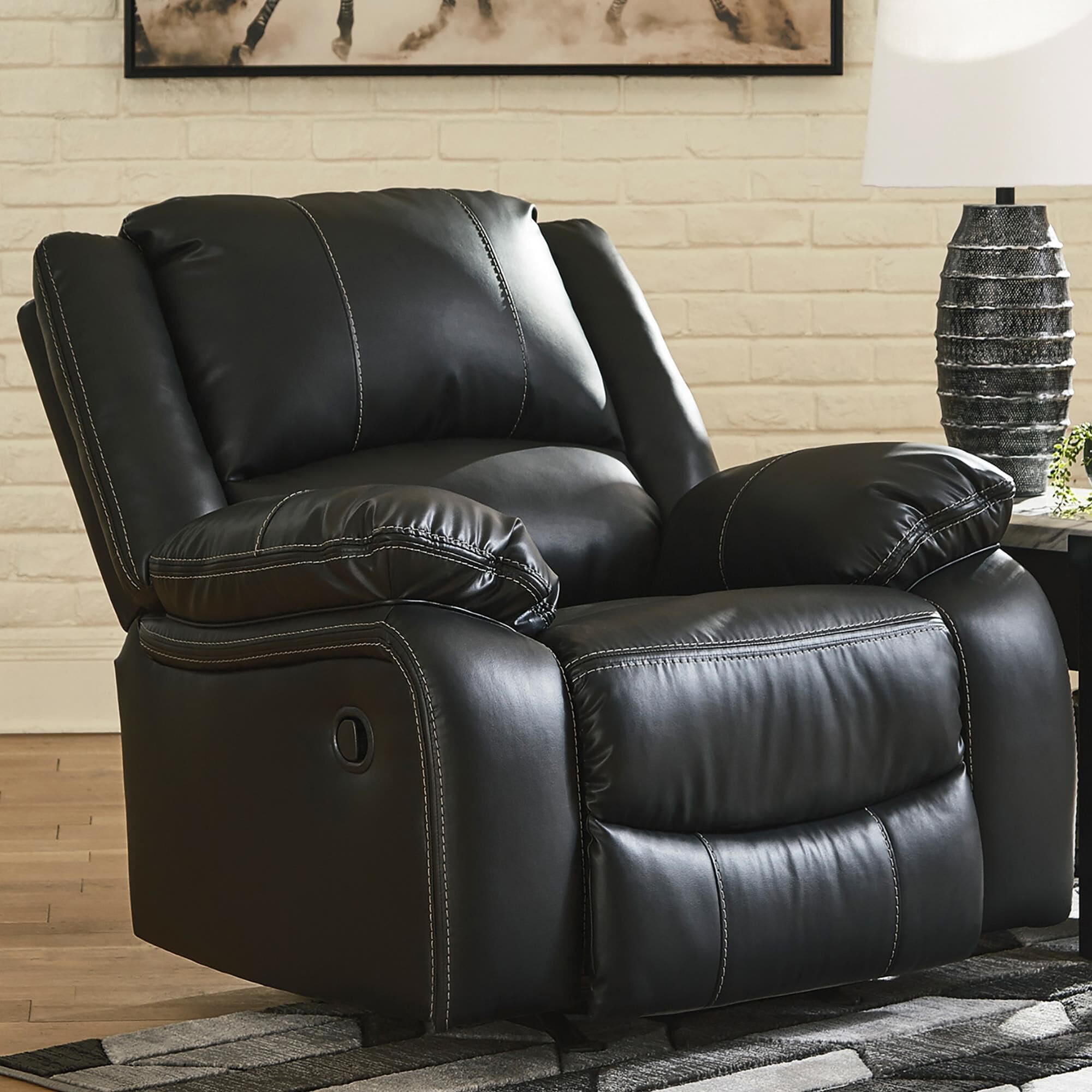 Black rocker sales recliner chair