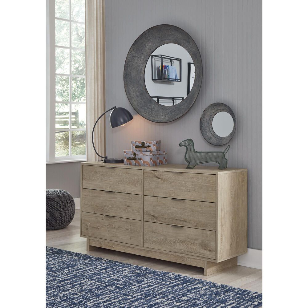 Ashley Oliah 6-Drawer Dresser in Natural, , large