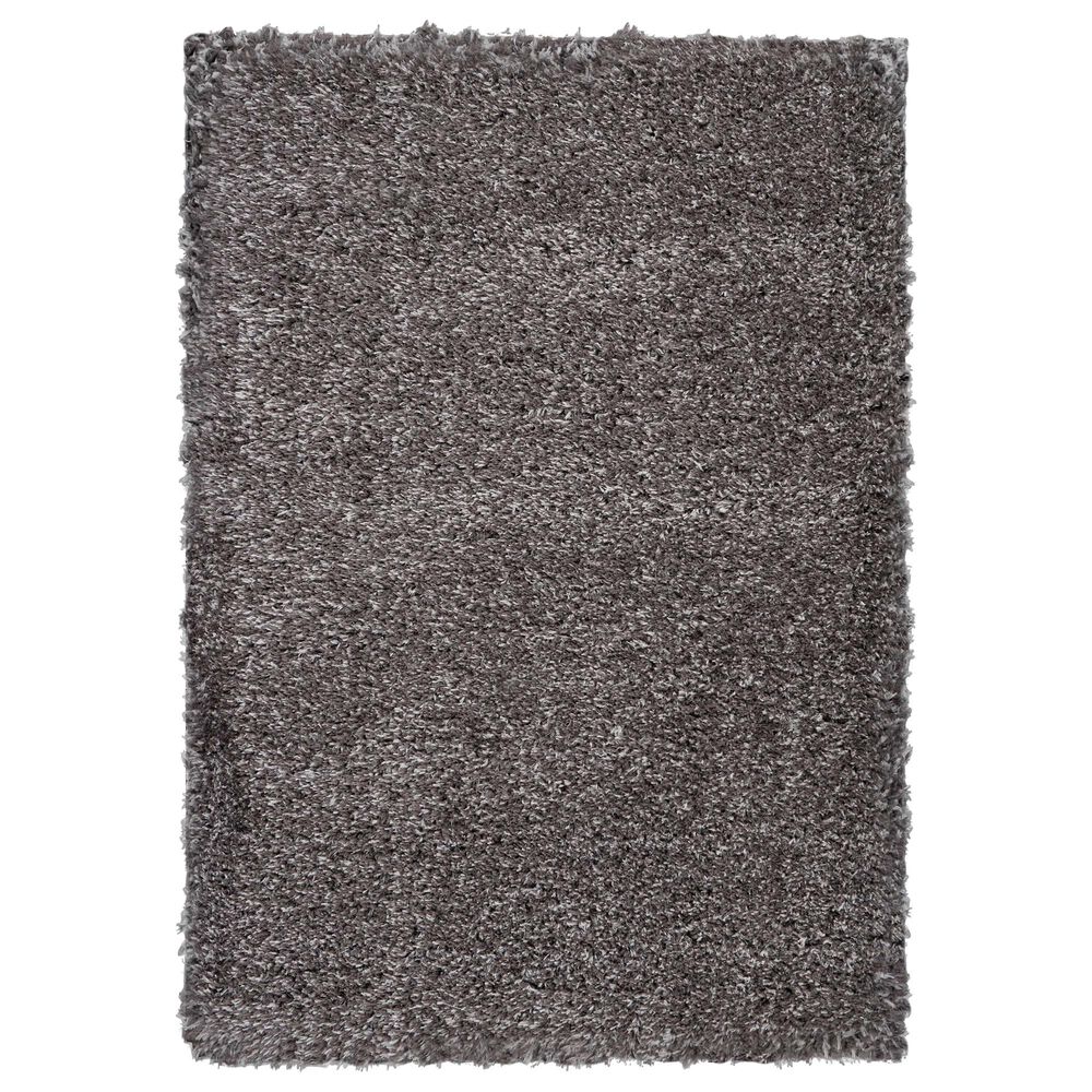 Nourison Luxe Shag LXS01 9" x 12" Charcoal Area Rug, , large
