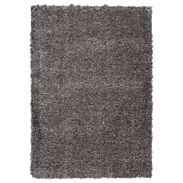 Nourison Luxe Shag LXS01 9" x 12" Charcoal Area Rug, , large