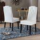 Baxton Studio Dylin Side Chair with White Cushion in Espresso Brown (Set of 2), , large
