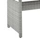 HOMLUX 5-Piece Outdoor Conversation Set with 2 Extendable Side Tables and Gray Rattan in White, , large