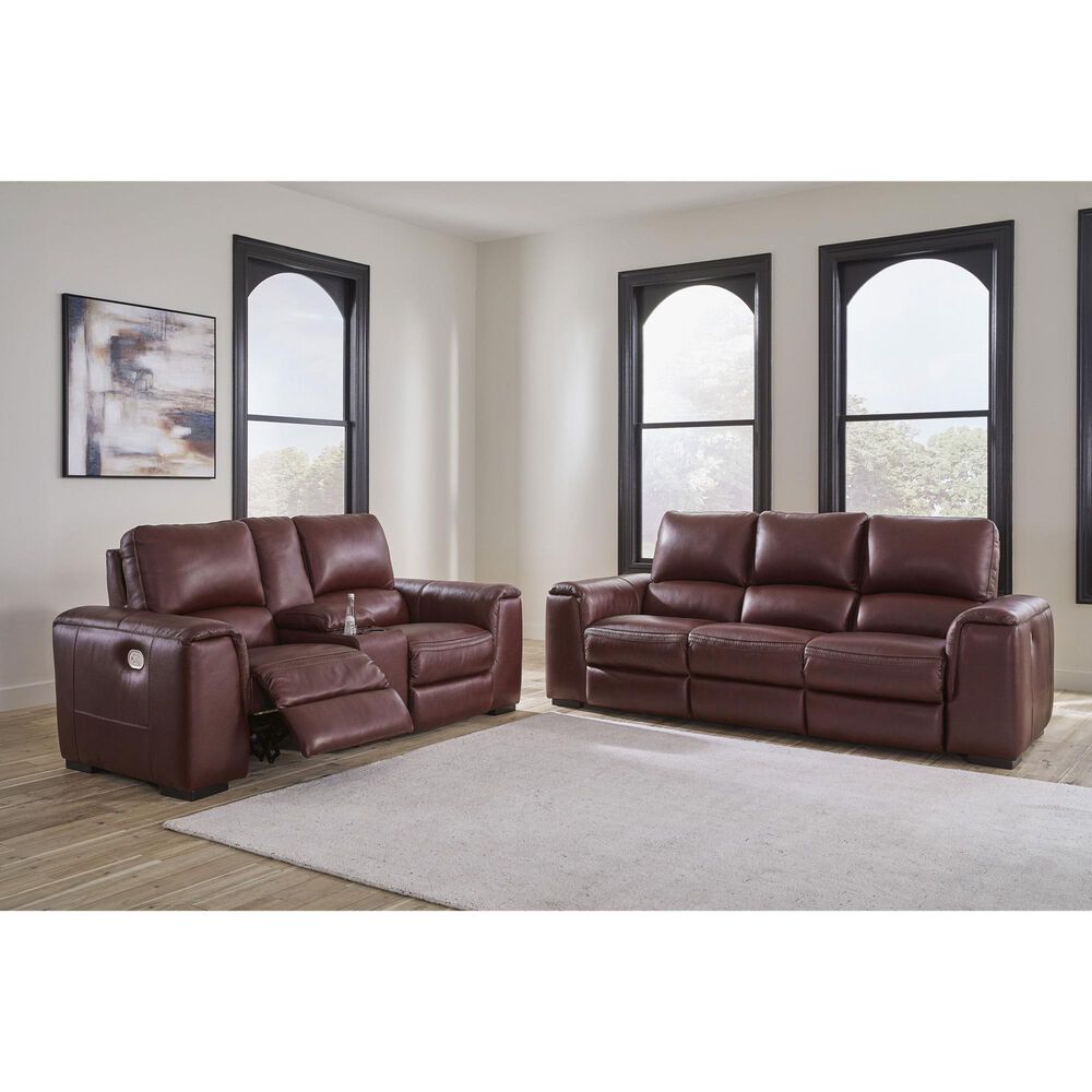Ashley Alessandro Power Reclining Sofa in Garnet, , large