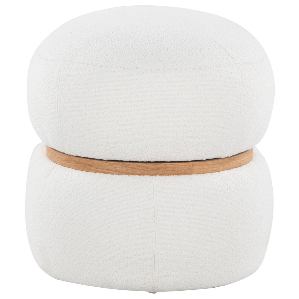 Lumisource Cinch Pouf Ottoman in Cream, , large