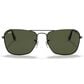 Ray-Ban Caravan Sunglasses with Green Lenses in Polished Gunmetal, , large