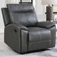 Steve Silver Gaston Manual Glider Recliner in Gray, , large