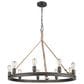Golden Lighting Chatham 9-Light Chandelier in Gunmetal Bronze and Rope, , large