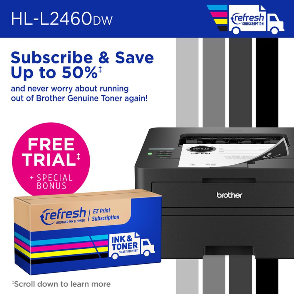 Brother Wireless Compact Monochrome Laser Printer in Black, , large