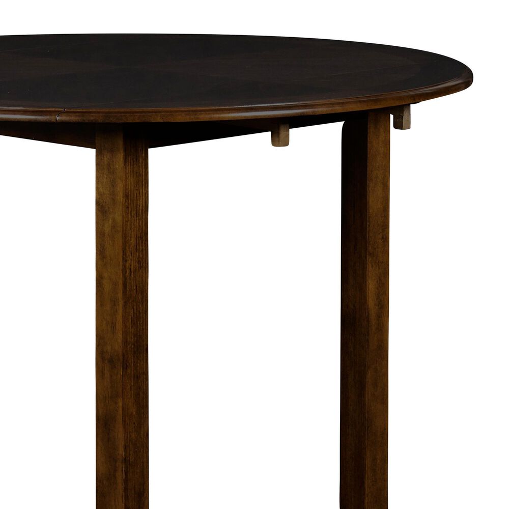 New Heritage Gia 3-Piece Round Drop Leaf Dining Set in Warm Brown, , large