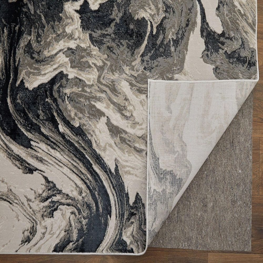 Feizy Micah 1&#39;8&quot; x 2&#39;10&quot; Black and Ivory Area Rug, , large