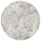 Surya Dresden White, Gray, Medium Gray, Light Slate, Rust and Mustard 6"7" Round Area Rug, , large