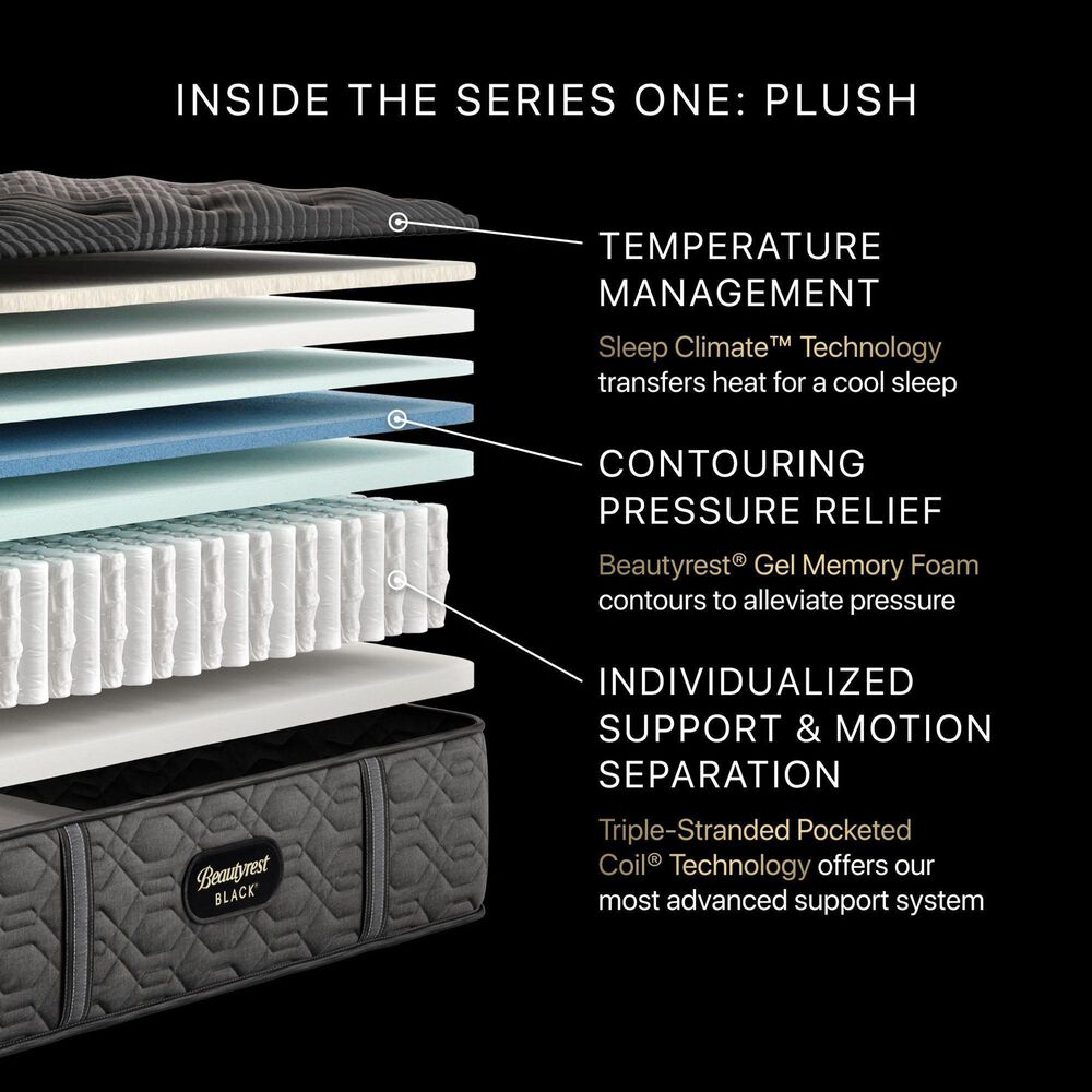 Beautyrest Black Series 1 Plush King Mattress, , large