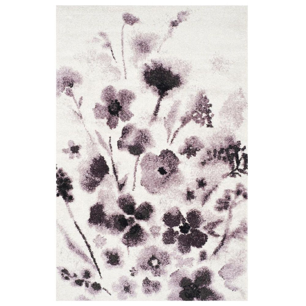 Safavieh Adirondack ADR127L 4&#39; x 6&#39; Ivory and Purple Area Rug, , large